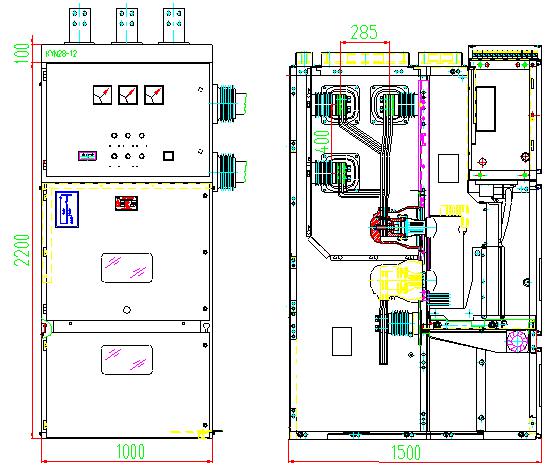KYN28開關柜內部結構圖